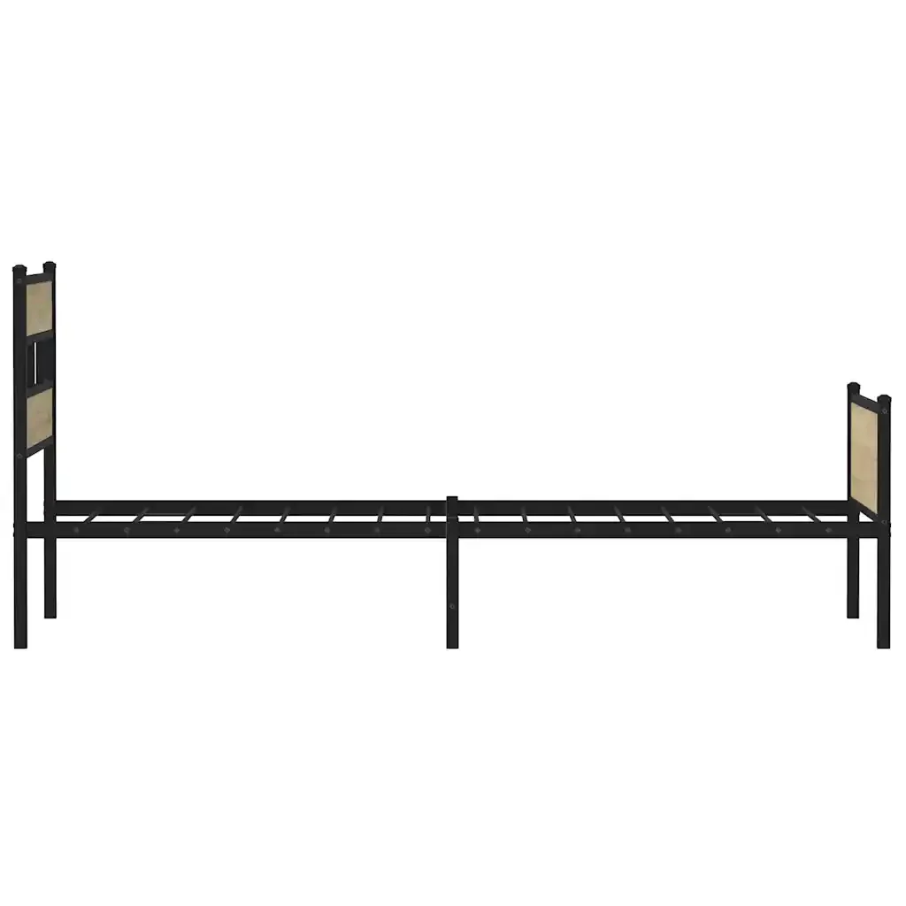 Letto singolo | Letto per adulti | Giroletto senza Materasso Rovere Sonoma 80x200 cm in Truciolato - Image 5