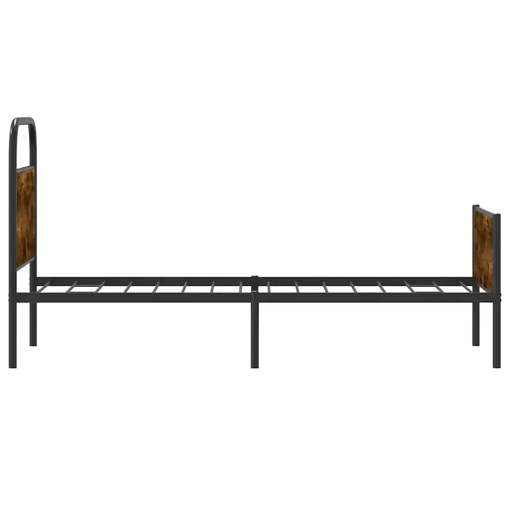 Letto singolo | Letto per adulti | Giroletto senza Materasso Rovere Sonoma 80x200 cm in Truciolato - Image 6