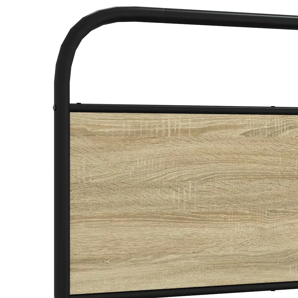 Letto singolo | Letto per adulti | Giroletto senza Materasso Rovere Sonoma 80x200 cm in Truciolato - Image 8