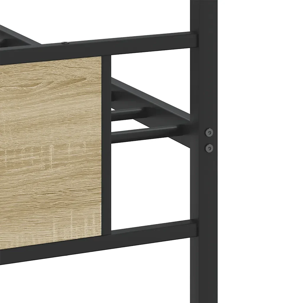 Letto singolo | Letto per adulti | Giroletto senza Materasso Rovere Sonoma 80x200 cm in Truciolato - Image 10