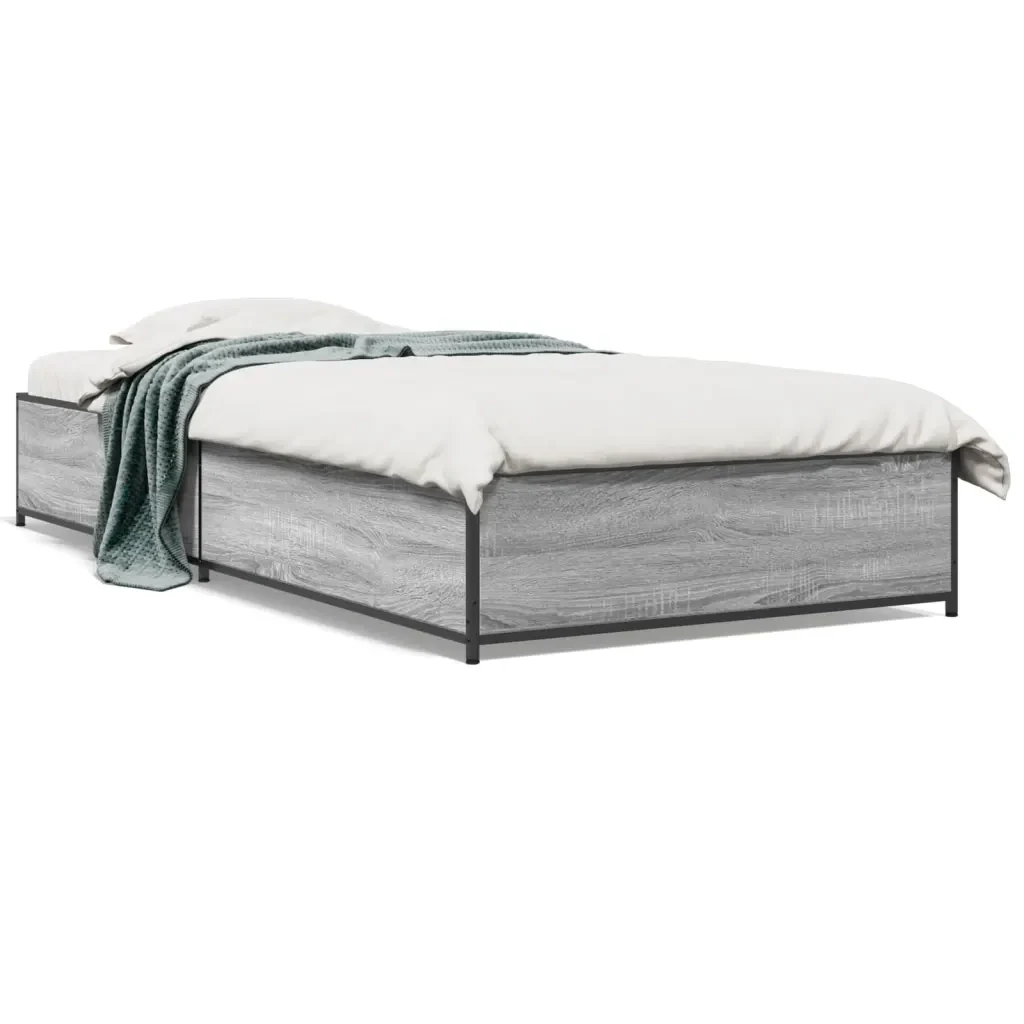 Letto singolo | Letto per adulti | Giroletto senza Materasso Rovere Sonoma 90x190 cm
