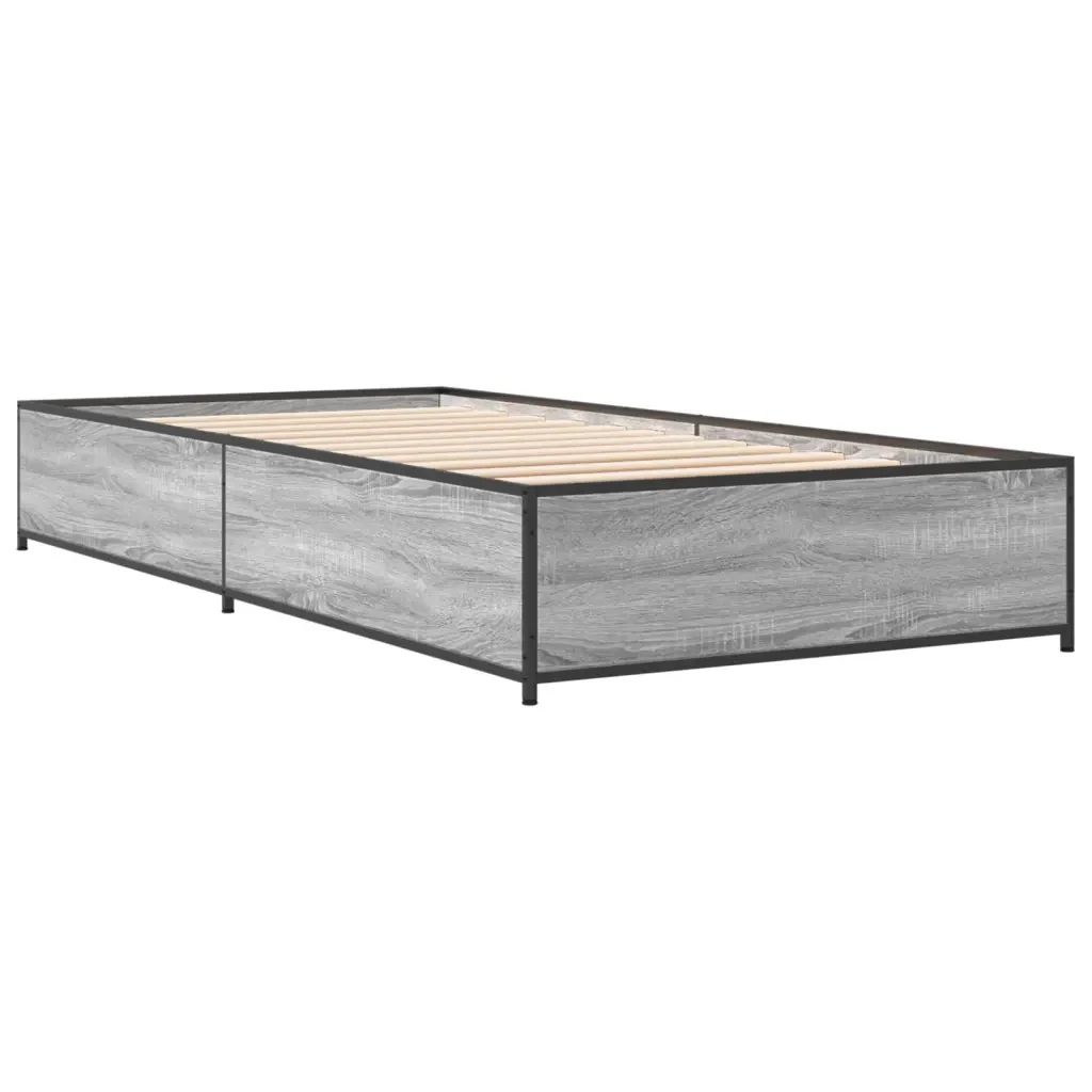 Letto singolo | Letto per adulti | Giroletto senza Materasso Rovere Sonoma 90x190 cm - Image 3