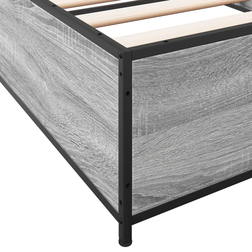 Letto singolo | Letto per adulti | Giroletto senza Materasso Rovere Sonoma 90x190 cm - Image 7