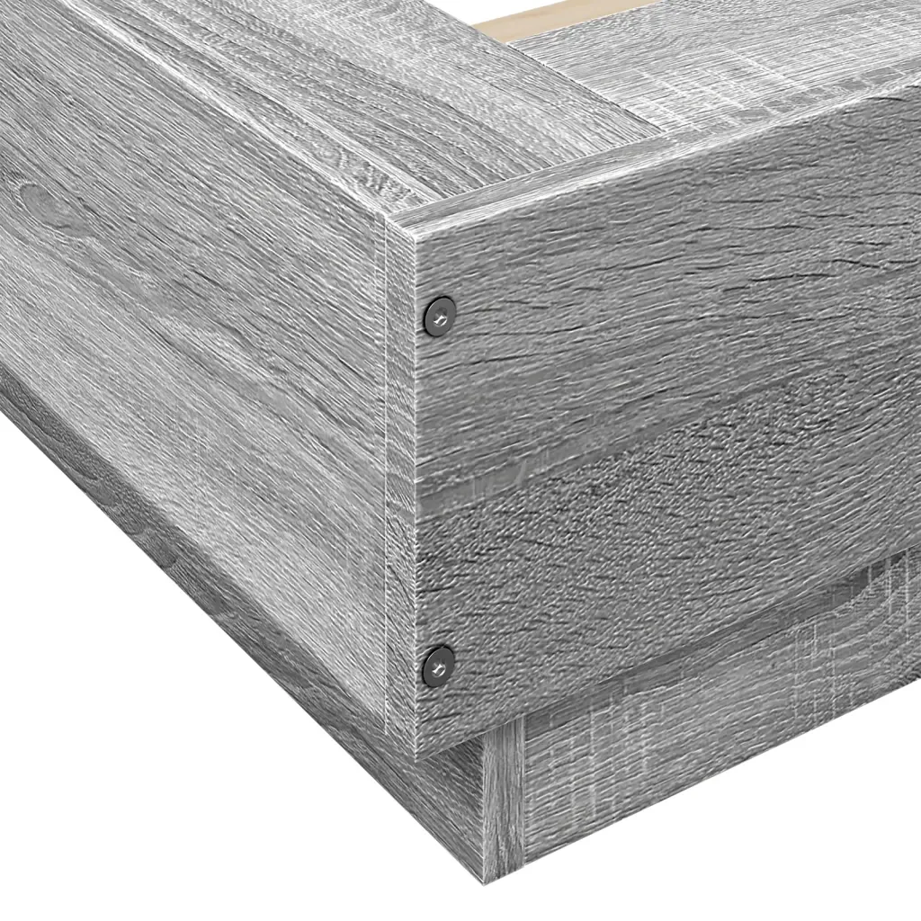 Letto singolo | Letto per adulti | Giroletto senza Materasso Rovere Sonoma 90x190 cm - Image 7
