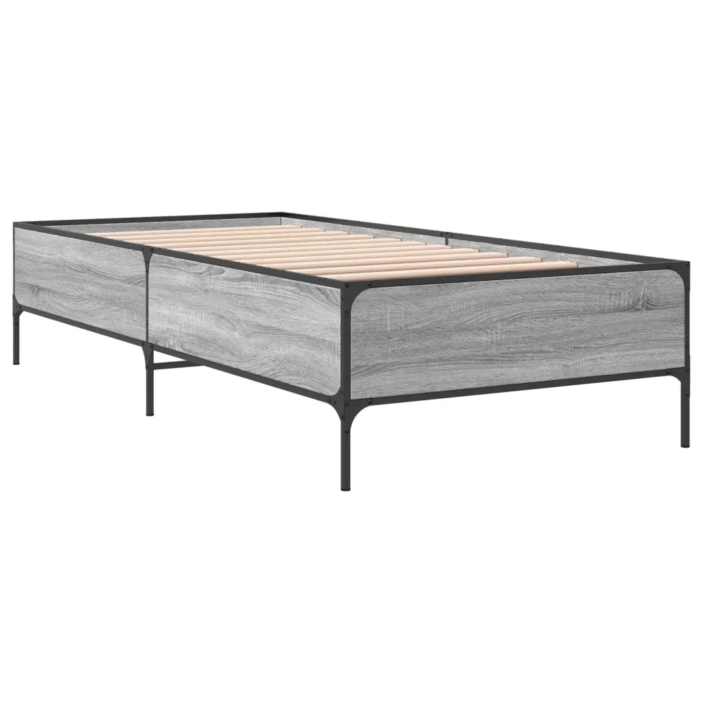 Letto singolo | Letto per adulti | Giroletto senza Materasso Rovere Sonoma 90x190 cm - Image 6