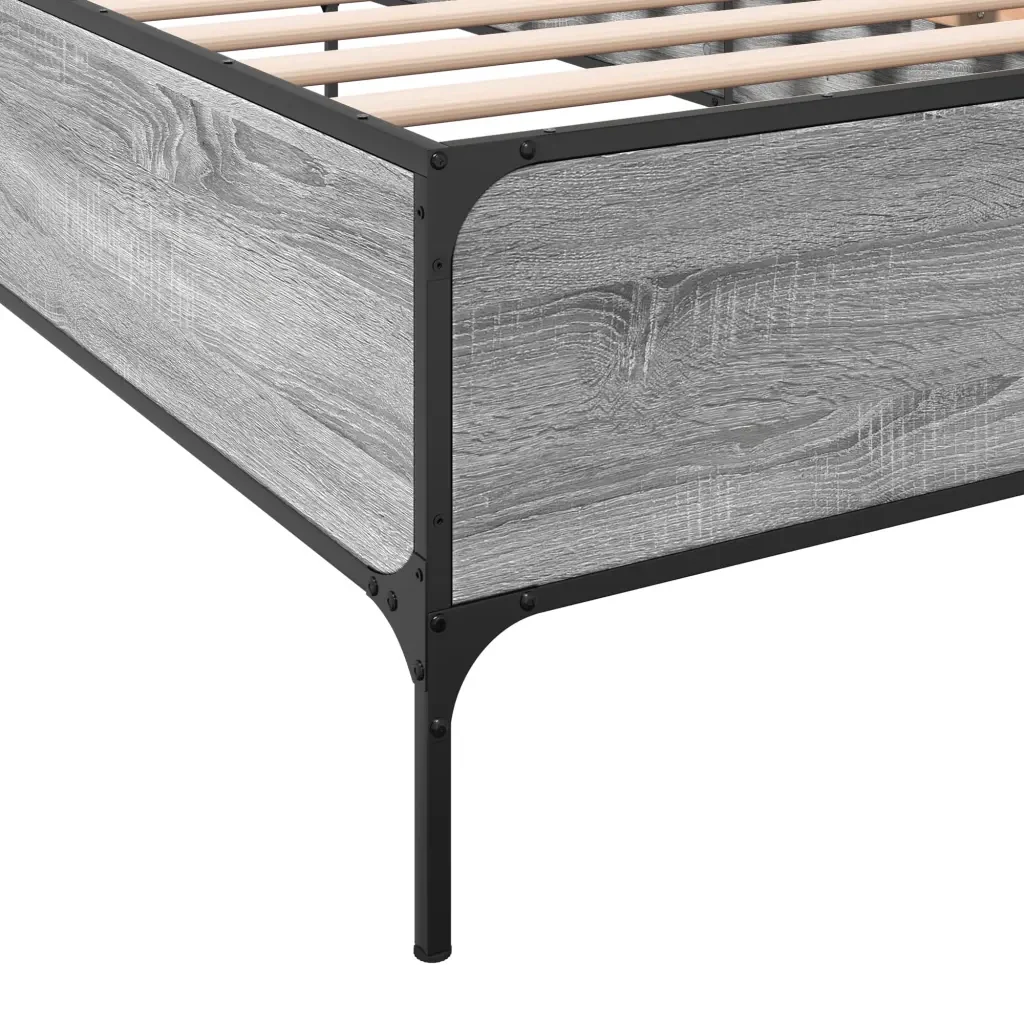 Letto singolo | Letto per adulti | Giroletto senza Materasso Rovere Sonoma 90x190 cm - Image 7