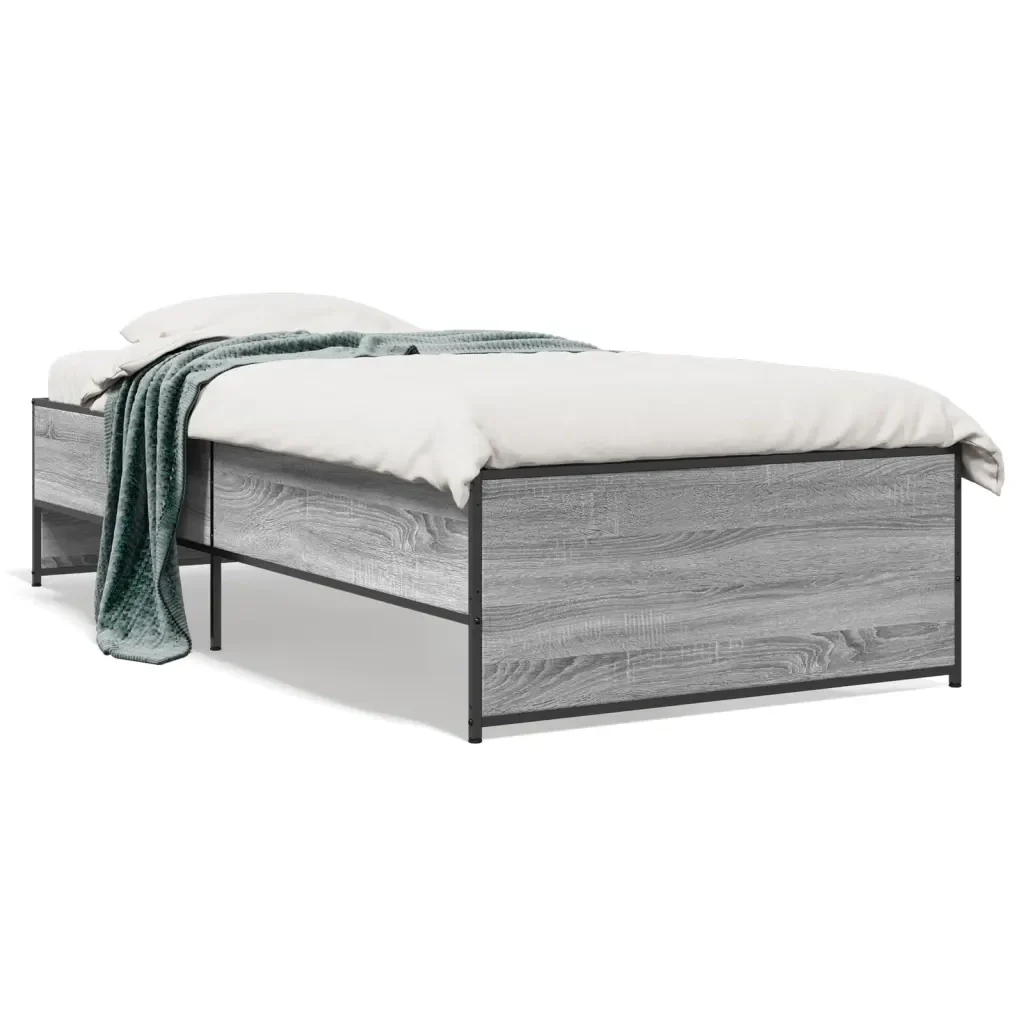 Letto singolo | Letto per adulti | Giroletto senza Materasso Rovere Sonoma 90x190 cm