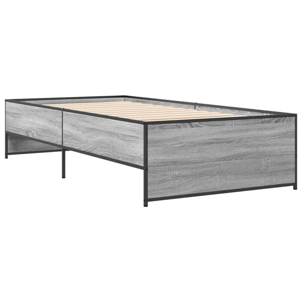 Letto singolo | Letto per adulti | Giroletto senza Materasso Rovere Sonoma 90x190 cm - Image 6
