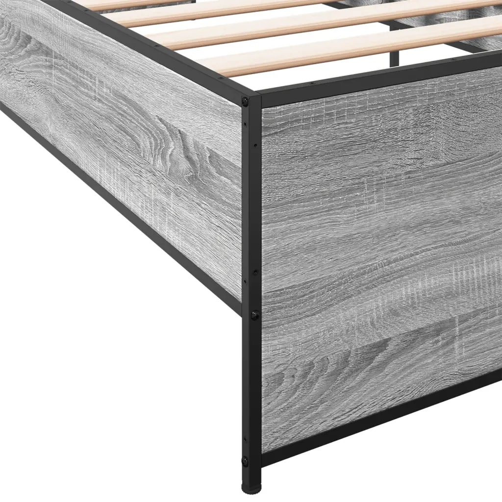 Letto singolo | Letto per adulti | Giroletto senza Materasso Rovere Sonoma 90x190 cm - Image 7