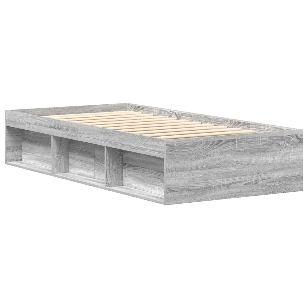 Letto singolo | Letto per adulti | Giroletto senza Materasso Rovere Sonoma 90x190 cm - Image 7