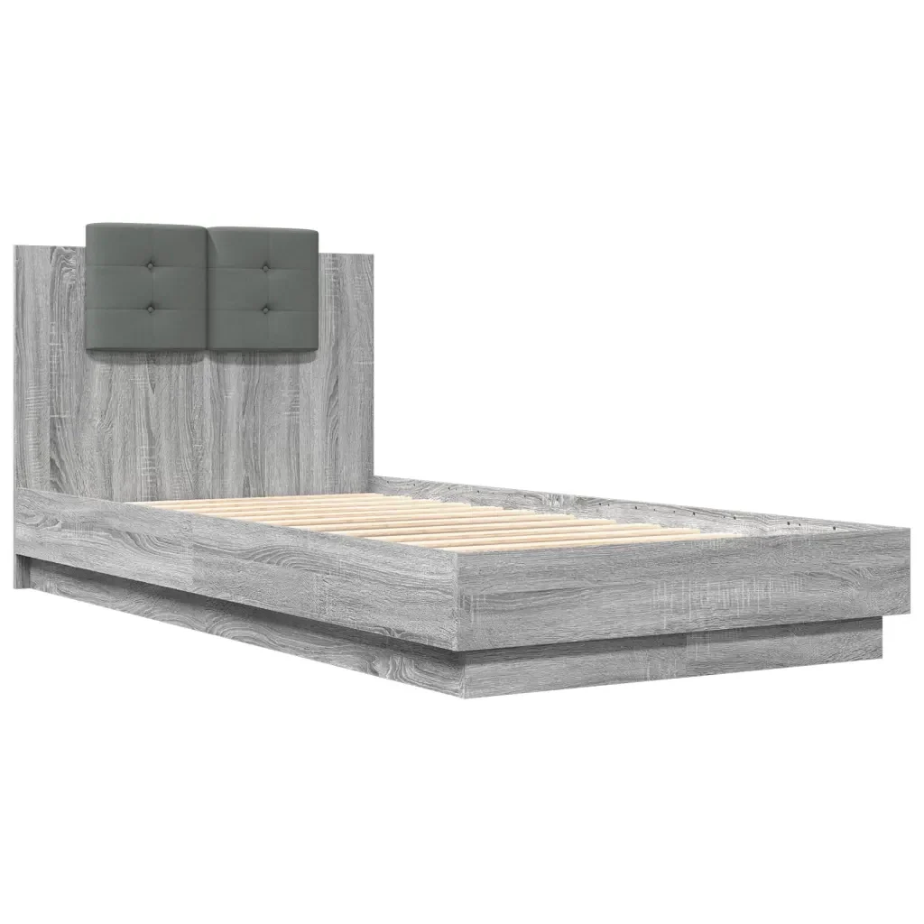 Letto singolo | Letto per adulti | Giroletto senza Materasso Rovere Sonoma 90x190 cm - Image 3