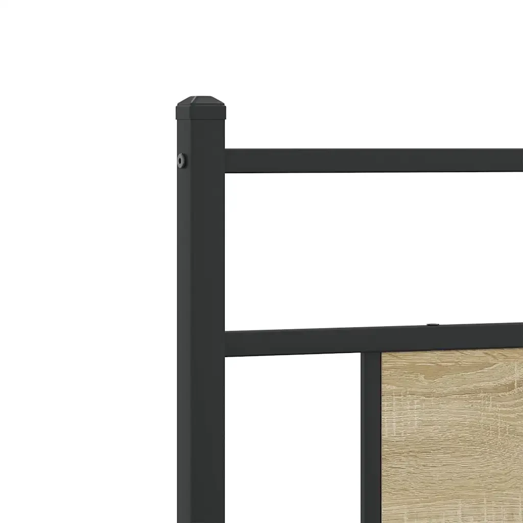 Letto singolo | Letto per adulti | Giroletto senza Materasso Rovere Sonoma 90x190 cm in Truciolato - Image 9