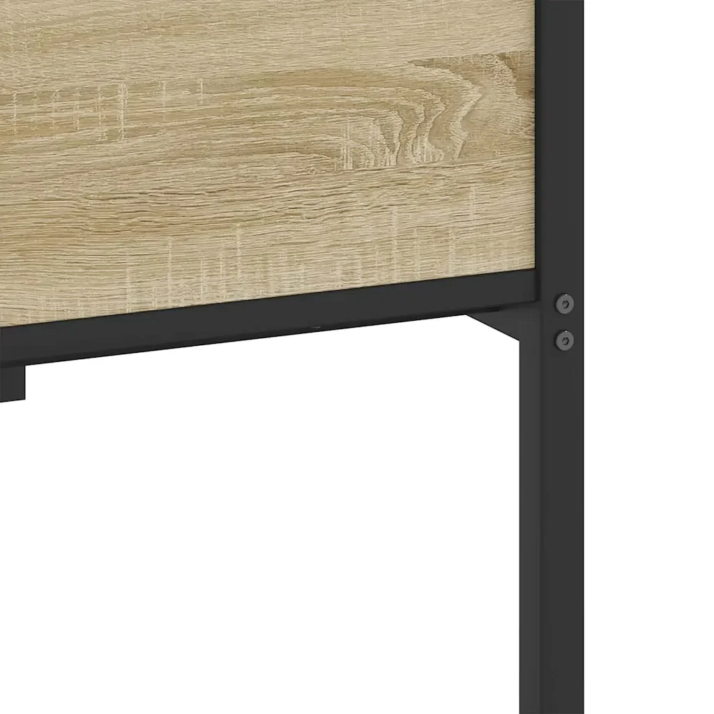 Letto singolo | Letto per adulti | Giroletto senza Materasso Rovere Sonoma 90x200 cm in Truciolato - Image 10