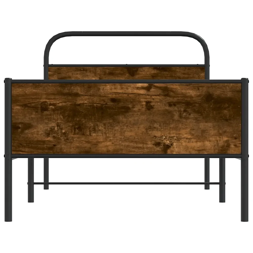 Letto singolo | Letto per adulti | Giroletto senza Materasso Rovere Sonoma 90x200 cm in Truciolato - Image 5