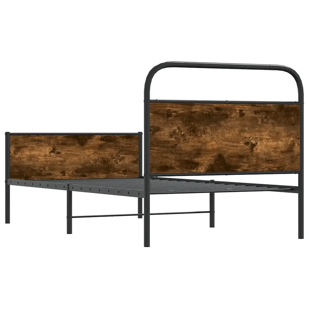 Letto singolo | Letto per adulti | Giroletto senza Materasso Rovere Sonoma 90x200 cm in Truciolato - Image 7