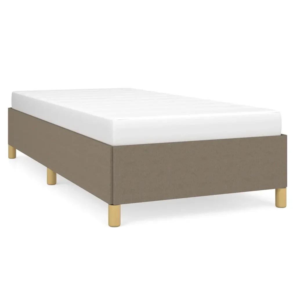 Letto singolo | Letto per adulti | Giroletto senza Materasso Tortora 100x200 cm in Tessuto