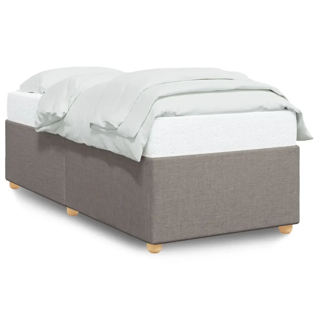 Letto singolo | Letto per adulti | Giroletto senza Materasso Tortora 100x200 cm in Tessuto