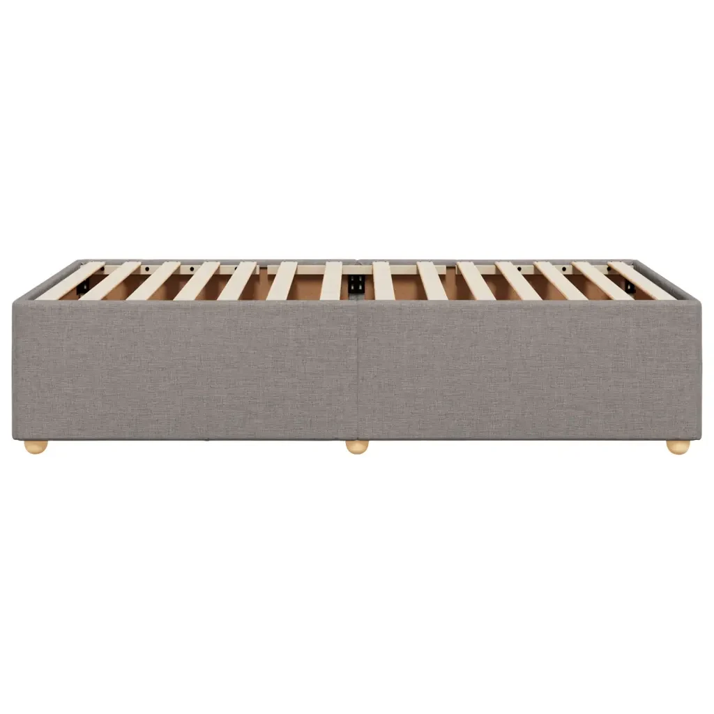 Letto singolo | Letto per adulti | Giroletto senza Materasso Tortora 100x200 cm in Tessuto - Image 5