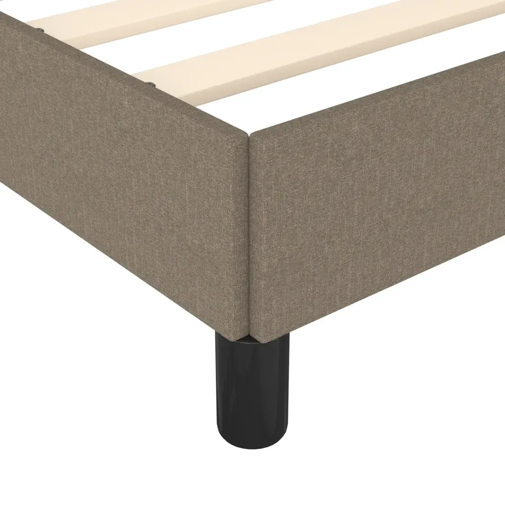 Letto singolo | Letto per adulti | Giroletto senza Materasso Tortora 100x200 cm in Tessuto - Image 7