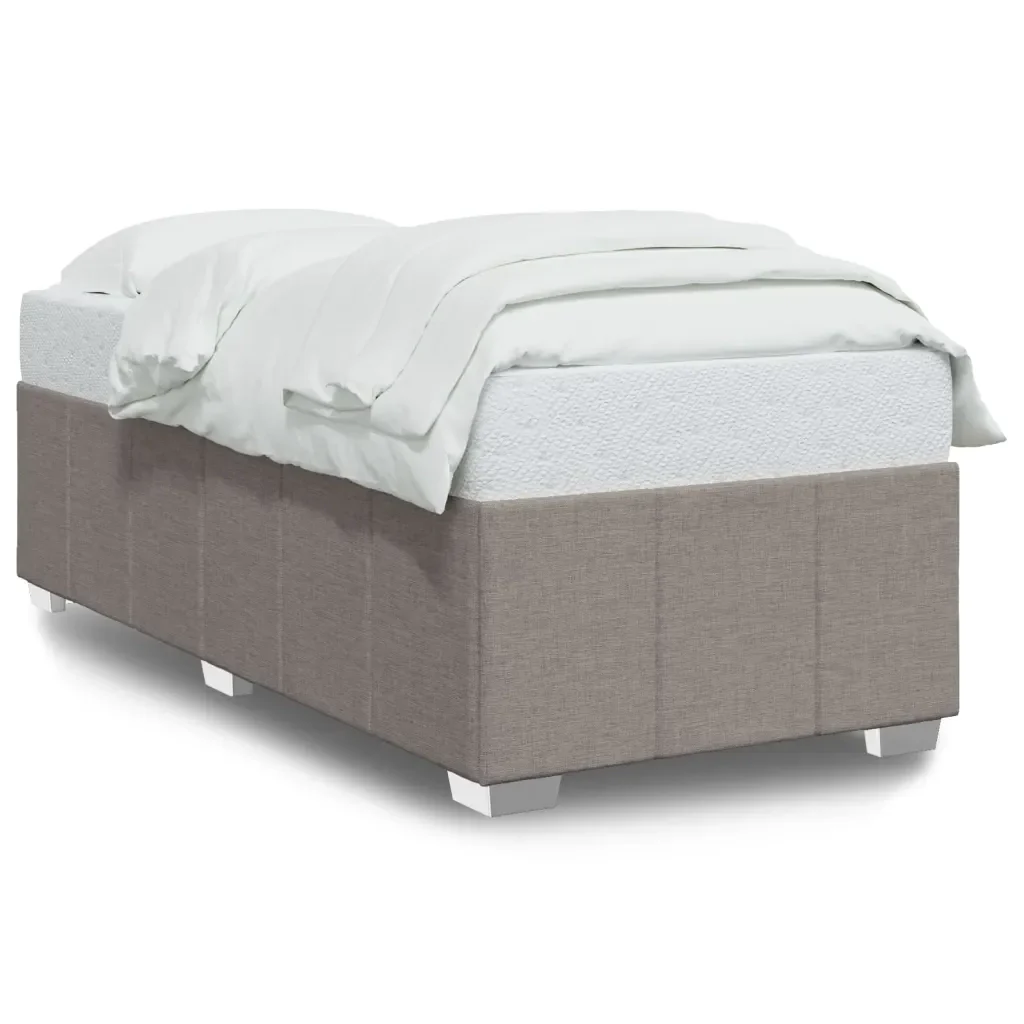 Letto singolo | Letto per adulti | Giroletto senza Materasso Tortora 80x200 cm Tessuto