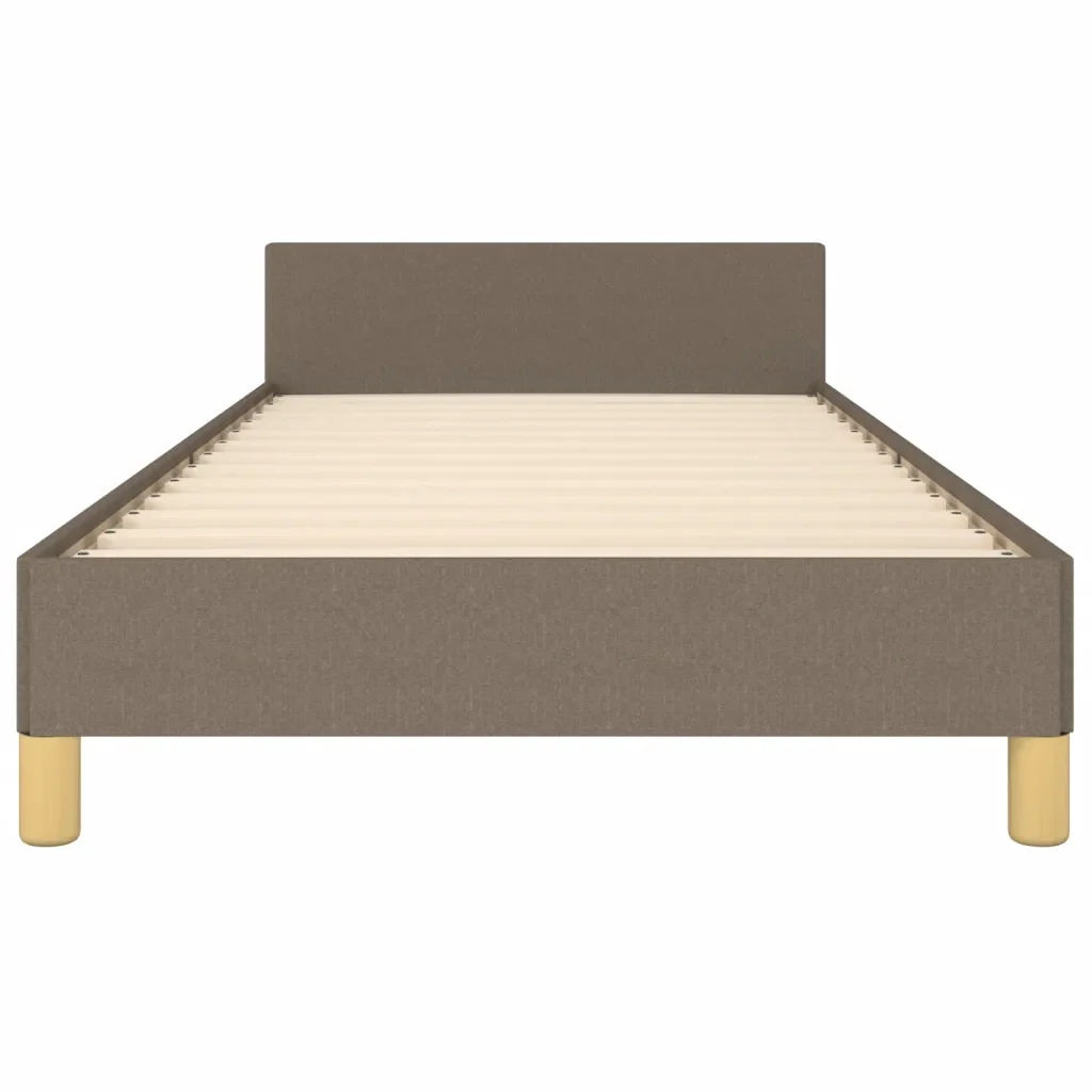 Letto singolo | Letto per adulti | Giroletto senza Materasso Tortora 80x200 cm Tessuto - Image 6