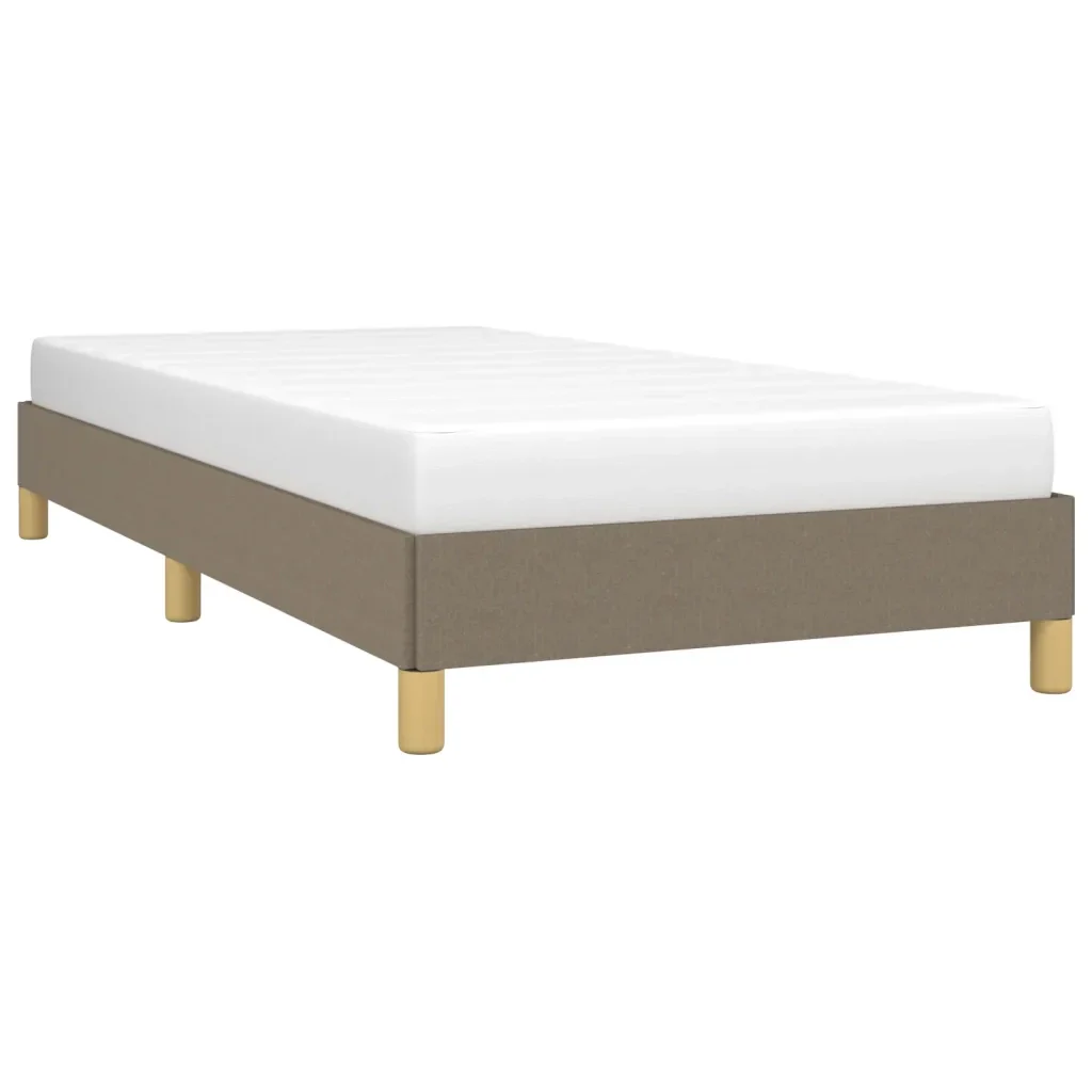 Letto singolo | Letto per adulti | Giroletto senza Materasso Tortora 80x200 cm Tessuto - Image 4