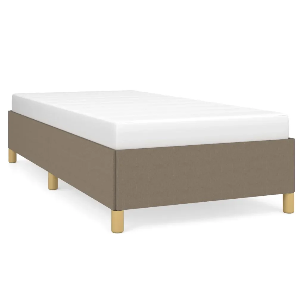 Letto singolo | Letto per adulti | Giroletto senza Materasso Tortora 90x190 cm Tessuto