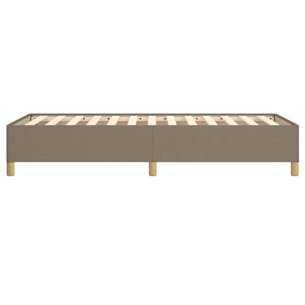 Letto singolo | Letto per adulti | Giroletto senza Materasso Tortora 90x190 cm Tessuto - Image 6