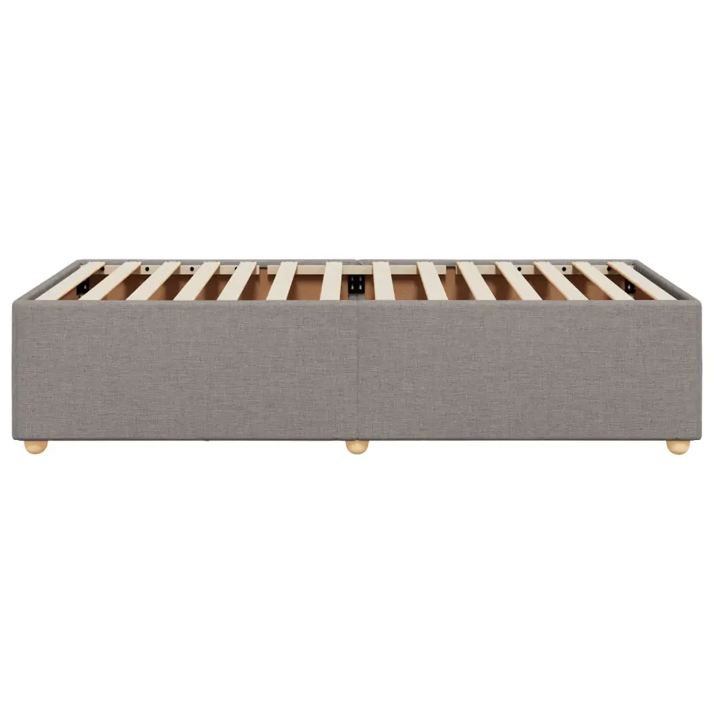 Letto singolo | Letto per adulti | Giroletto senza Materasso Tortora 90x190 cm Tessuto - Image 5