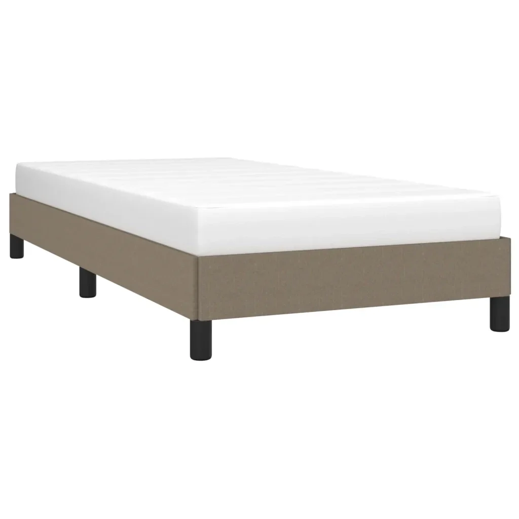 Letto singolo | Letto per adulti | Giroletto senza Materasso Tortora 90x190 cm Tessuto - Image 4