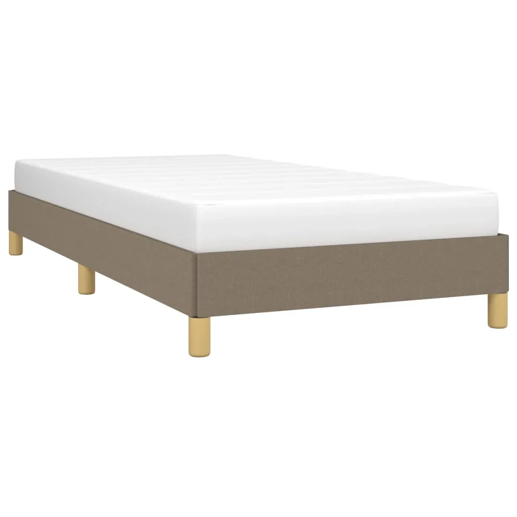 Letto singolo | Letto per adulti | Giroletto senza Materasso Tortora 90x190 cm Tessuto - Image 3