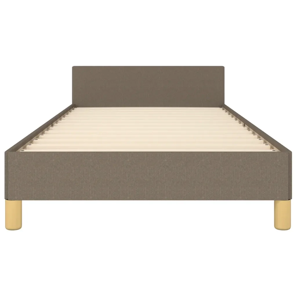 Letto singolo | Letto per adulti | Giroletto senza Materasso Tortora 90x200 cm Tessuto - Image 6