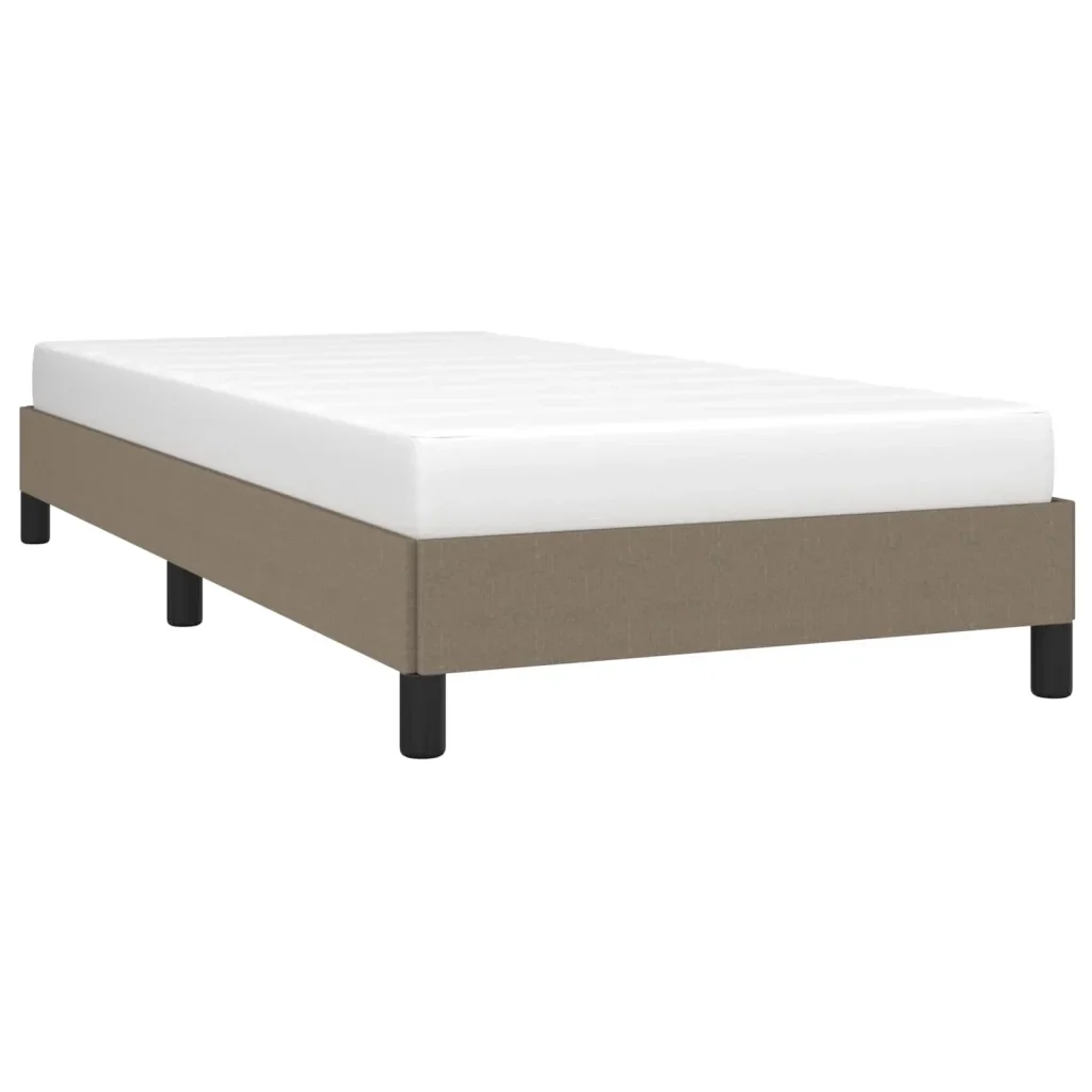 Letto singolo | Letto per adulti | Giroletto senza Materasso Tortora 90x200 cm Tessuto - Image 4