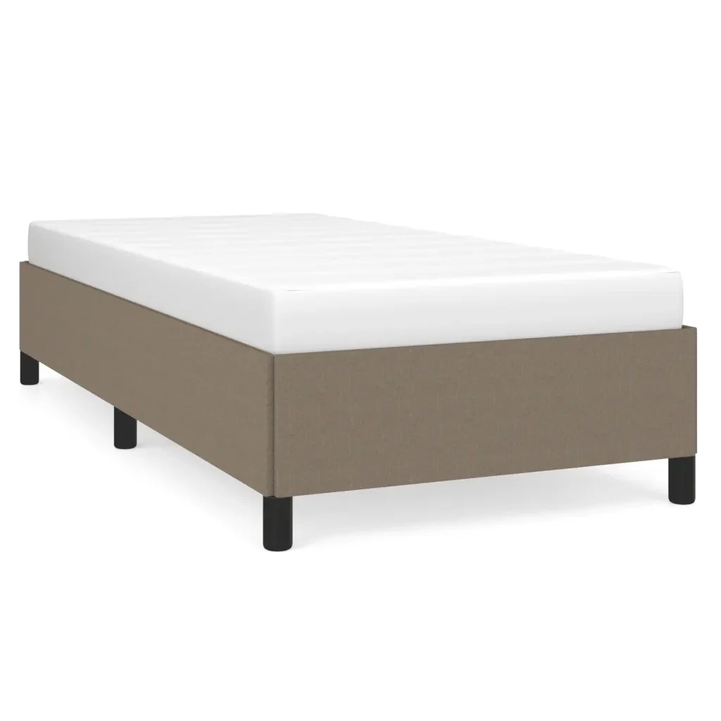 Letto singolo | Letto per adulti | Giroletto senza Materasso Tortora 90x200 cm Tessuto