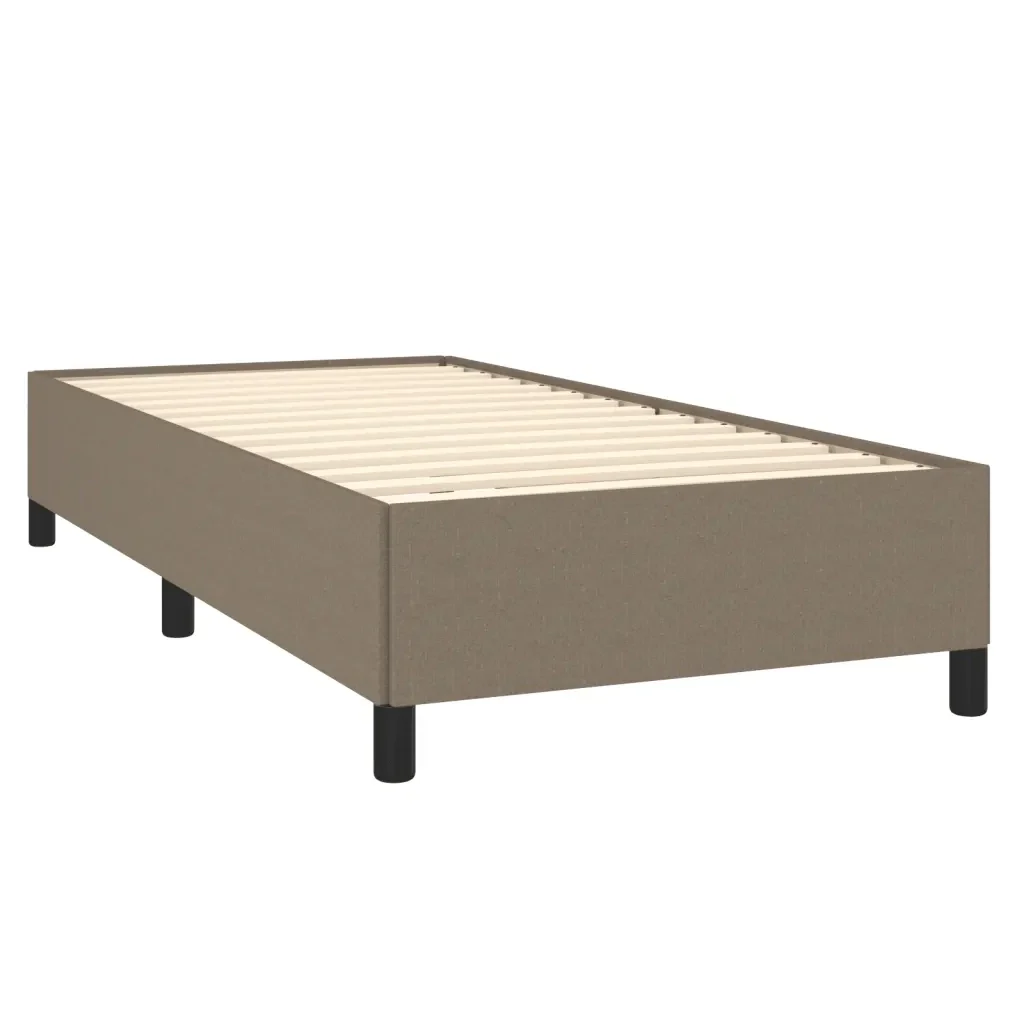 Letto singolo | Letto per adulti | Giroletto senza Materasso Tortora 90x200 cm Tessuto - Image 4