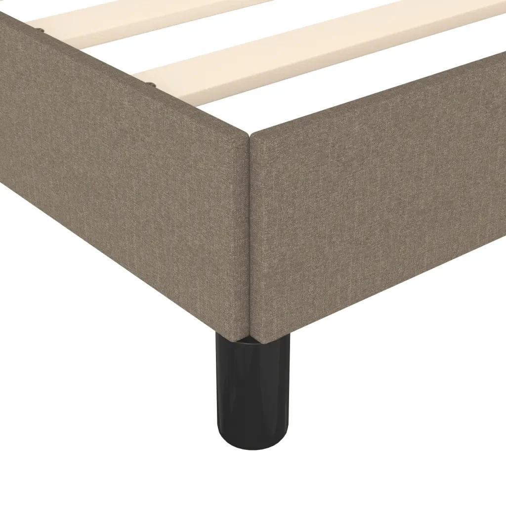 Letto singolo | Letto per adulti | Giroletto senza Materasso Tortora 90x200 cm Tessuto - Image 7