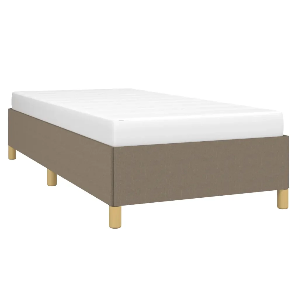 Letto singolo | Letto per adulti | Giroletto senza Materasso Tortora 90x200 cm Tessuto - Image 3