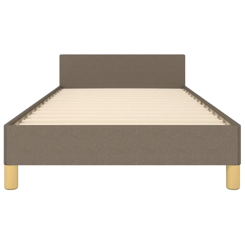Letto singolo | Letto per adulti | Giroletto senza Materasso Tortora 90x200 cm Tessuto - Image 6