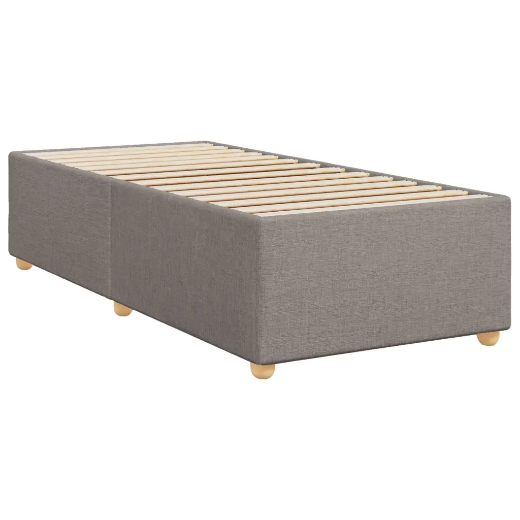 Letto singolo | Letto per adulti | Giroletto senza Materasso Tortora 90x200 cm Tessuto - Image 3