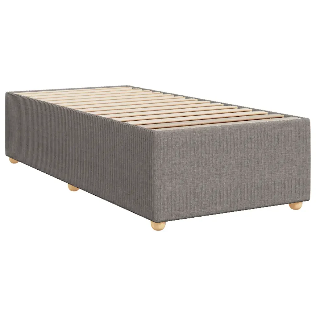 Letto singolo | Letto per adulti | Giroletto senza Materasso Tortora 90x200 cm Tessuto - Image 4