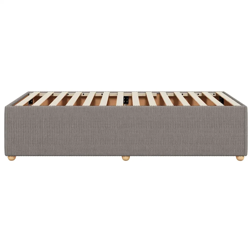 Letto singolo | Letto per adulti | Giroletto senza Materasso Tortora 90x200 cm Tessuto - Image 5