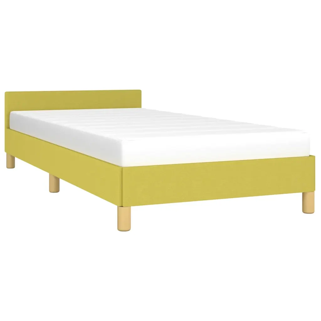 Letto singolo | Letto per adulti | Giroletto senza Materasso Verde 100x200 cm in Tessuto - Image 3