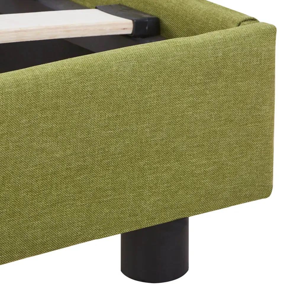 Letto singolo | Letto per adulti | Giroletto senza Materasso Verde in Tessuto 90x200 cm - Image 6