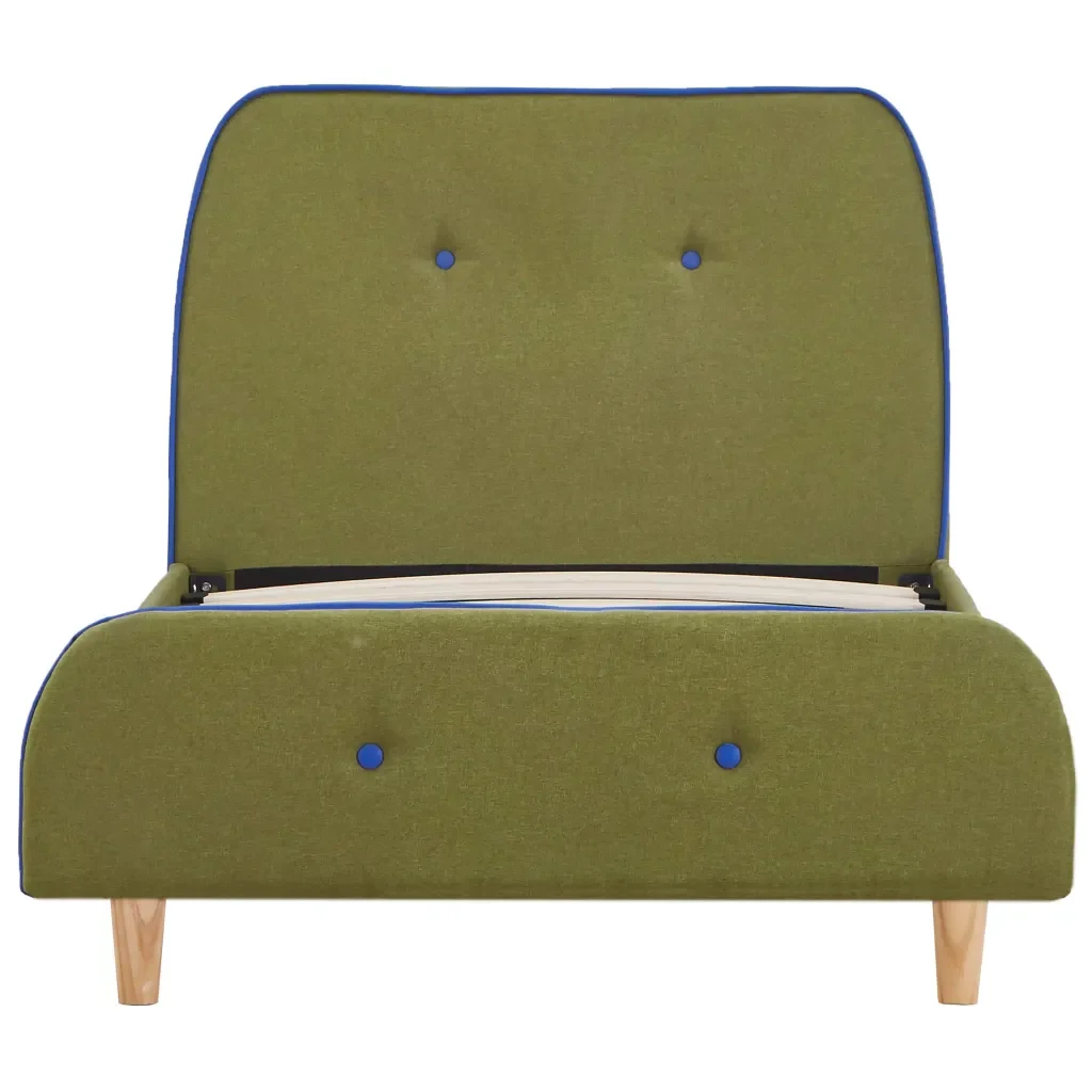 Letto singolo | Letto per adulti | Giroletto senza Materasso Verde in Tessuto 90x200 cm - Image 3