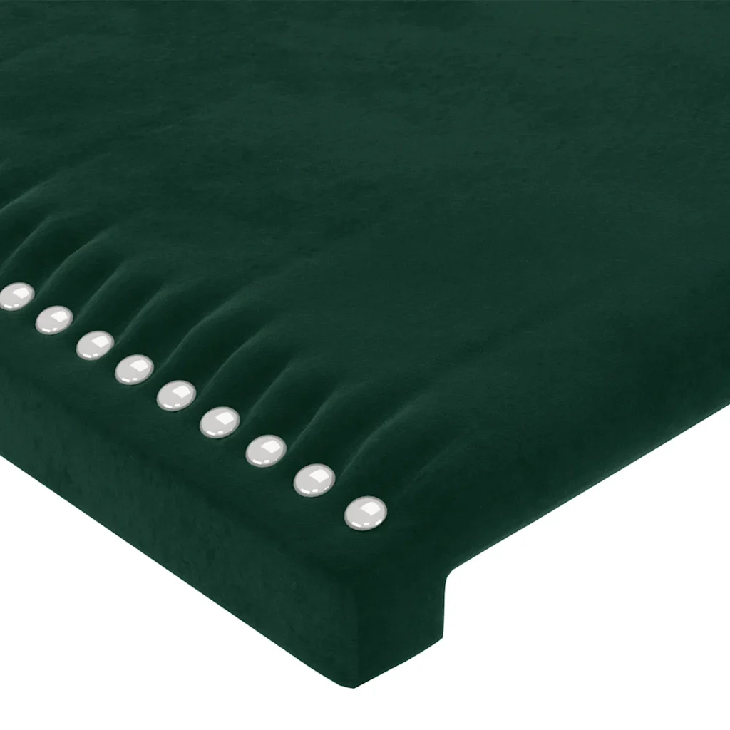 Letto singolo | Letto per adulti | Giroletto senza Materasso Verde Scuro 100x200 cm in Velluto - Image 10