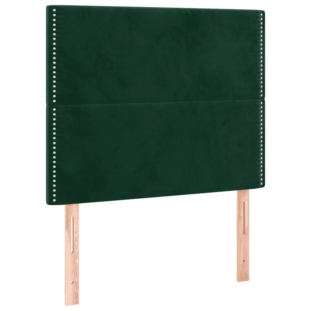 Letto singolo | Letto per adulti | Giroletto senza Materasso Verde Scuro 100x200 cm in Velluto - Image 9