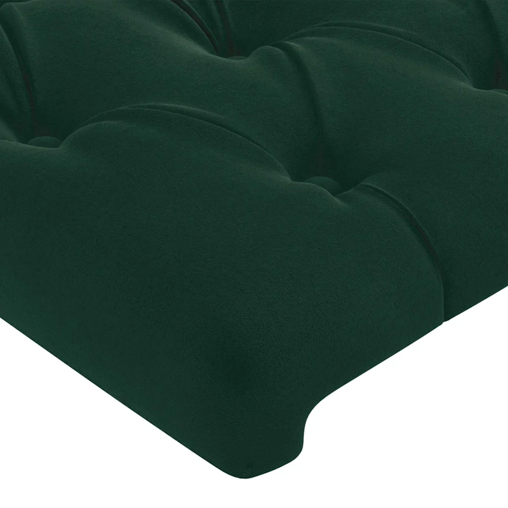 Letto singolo | Letto per adulti | Giroletto senza Materasso Verde Scuro 100x200 cm in Velluto - Image 10