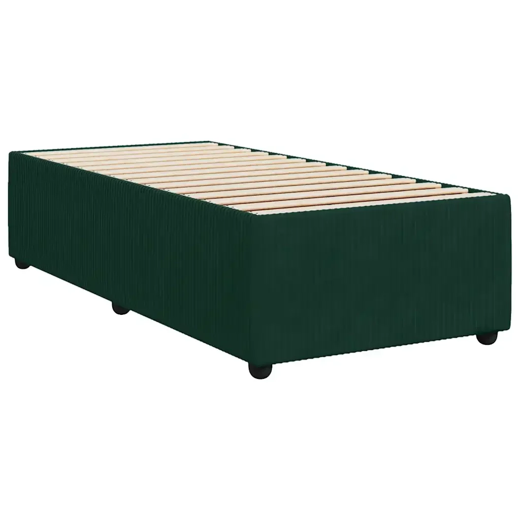Letto singolo | Letto per adulti | Giroletto senza Materasso Verde Scuro 100x200 cm in Velluto - Image 6