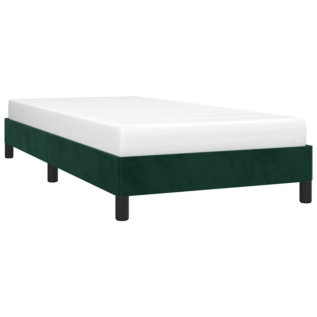 Letto singolo | Letto per adulti | Giroletto senza Materasso Verde Scuro 100x200 cm in Velluto - Image 3