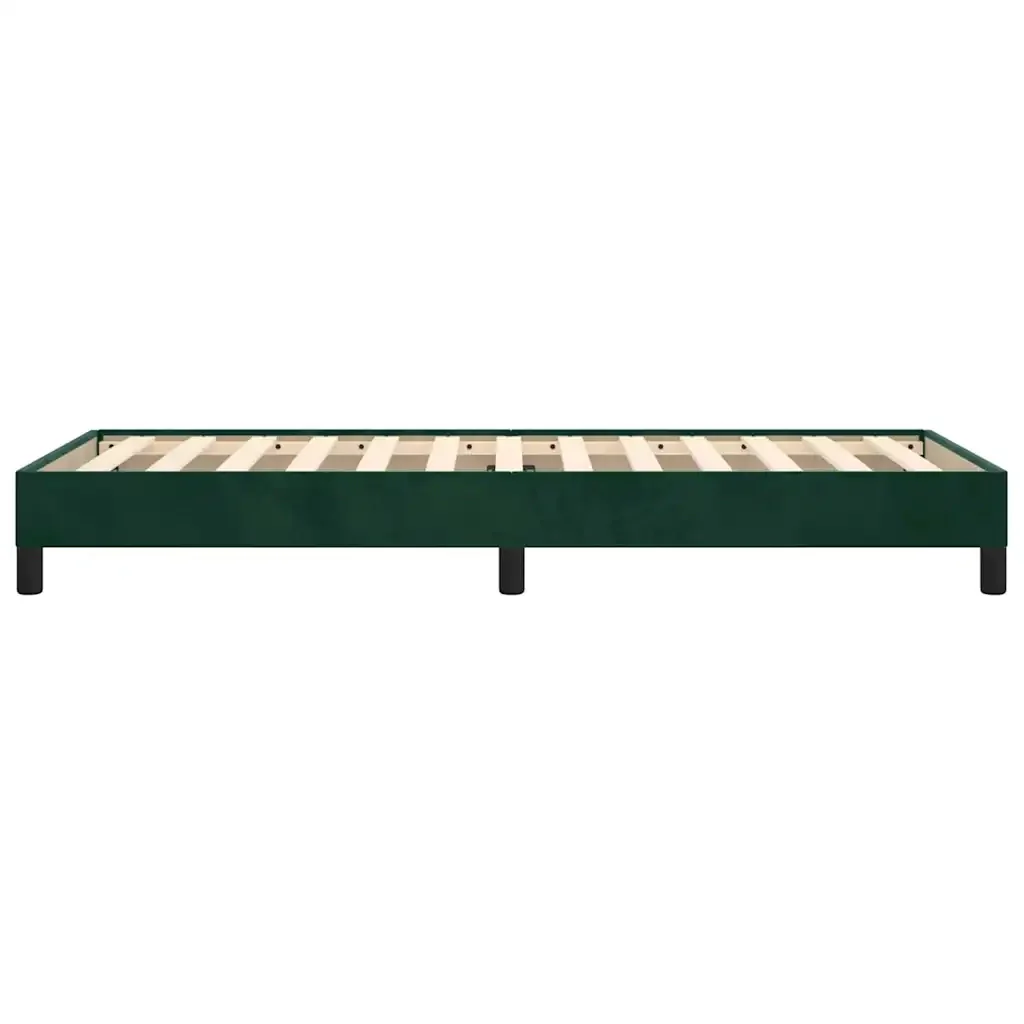 Letto singolo | Letto per adulti | Giroletto senza Materasso Verde Scuro 100x200 cm in Velluto - Image 6